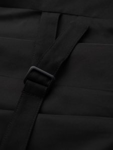 Męska dopasowana kamizelka z rayonem i marmurkowymi guzikami  czarna V4 OM-BLZV-0112 S 8