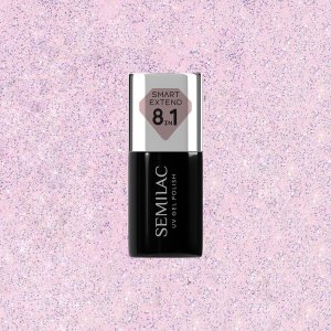 SEMILAC Smart Extend Lakier hybrydowy Glitter Delicate Pink nr. 806 7 ml 1