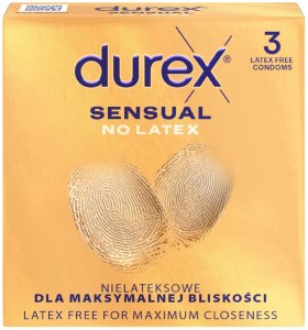 Durex  DUREX Sensual No Latex Prezerwatywy bez lateksu 1 op.-3 sztuki 3