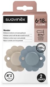 Suavinex SUAVINEX - 308409-SMOCZEK FIZJOLOGICZNY SX PRO SILIKONOWY 2SZT/6-18M/GCLOUD-LAKE/WONDER 2