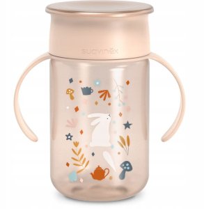 SUAVINEX - 402790-KUBEK TRENINGOWY 360*   340ML/NIEKAPEK/12M+/RÓŻOWY/WONDERLAND 1