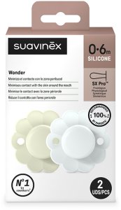 Suavinex SUAVINEX - 308403-SMOCZEK FIZJOLOGICZNY SX PRO SILIKONOWY 2SZT/0-6M/AQUA-BLUE/WONDER 5