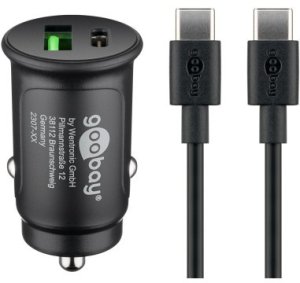 Dual USB zestaw do szybkiego ładowania samochodowego USB-C (27 W) 1