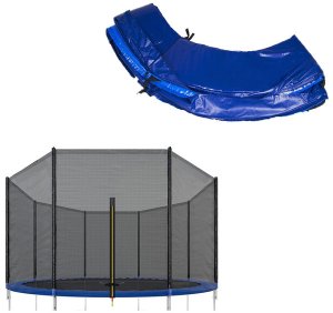 Osłona na sprężyny z siatką do trampoliny wewnętrzną 14FT 426/427/430cm niebieska UNIWERSALNY 1
