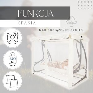 Huśtawka ogrodowa z daszkiem 4-osobowa kremowa UNIWERSALNY 5