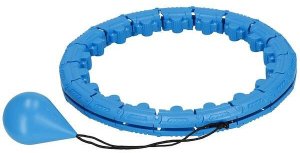 Hula hop z obciążeniem i masażerem odchudzające 24 wypustki niebieskie UNIWERSALNY 20