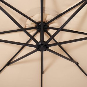 Springos Parasol ogrodowy z oświetleniem led na wysięgniku 300 cm składany na balkon, taras ecru UNIWERSALNY 11