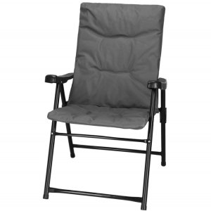 Krzesło turystyczne, wędkarskie składane krzesełko na biwak, plaże szaro-czarne UNIWERSALNY 13
