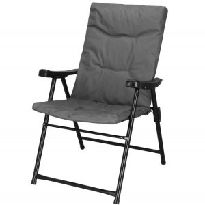 Krzesło turystyczne, wędkarskie składane krzesełko na biwak, plaże szaro-czarne UNIWERSALNY 14