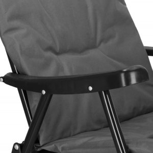 Krzesło turystyczne, wędkarskie składane krzesełko na biwak, plaże szaro-czarne UNIWERSALNY 15