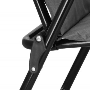 Krzesło turystyczne, wędkarskie składane krzesełko na biwak, plaże szaro-czarne UNIWERSALNY 16