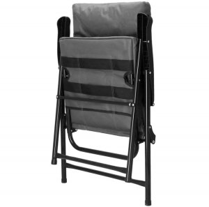 Krzesło turystyczne, wędkarskie składane krzesełko na biwak, plaże szaro-czarne UNIWERSALNY 7