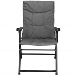 Krzesło turystyczne, wędkarskie składane krzesełko na biwak, plaże szaro-czarne UNIWERSALNY 8