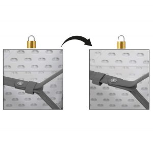 Ławka składana cateringowa 180 x 30 x 43 cm turystyczna biwak biało-szara UNIWERSALNY 9