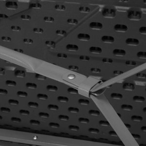 Ławka cateringowa, turystyczna składana na bankiet, 180 x 30 x 43 cm czarno-szara UNIWERSALNY 14