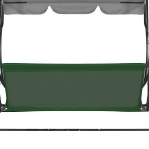 Materiał na siedzisko huśtawki ogrodowej 110 x 90 cm tkanina wodoodporna, ciemnozielona UNIWERSALNY 11
