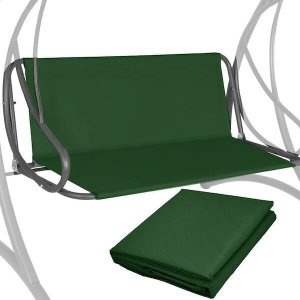 Materiał na siedzisko huśtawki ogrodowej 110 x 90 cm tkanina wodoodporna, ciemnozielona UNIWERSALNY 3