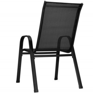Krzesło ogrodowe metalowe na taras balkon, do 120 kg czarne UNIWERSALNY 13