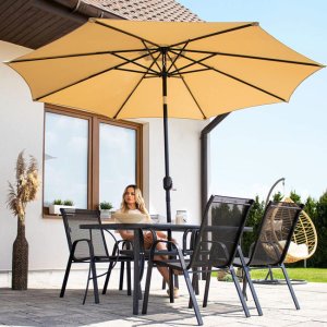 Krzesło ogrodowe metalowe na taras balkon, do 120 kg czarne UNIWERSALNY 31