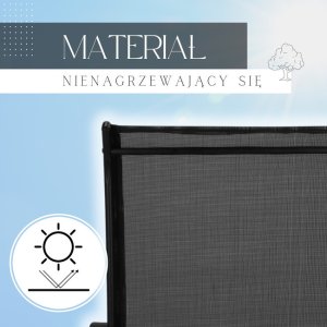 Krzesło ogrodowe metalowe na taras balkon, do 120 kg czarne UNIWERSALNY 4