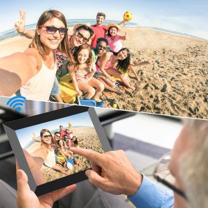 RAMKA CYFROWA NA ZDJĘCIA HD 10 CALI LED WIFI FOTORAMKA MUZYKA FILM PREZENT 12