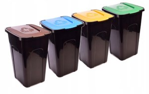 Kosz do segregacji śmieci Sortix 50L papier 2