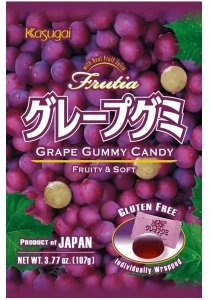 Frutia Grape Gummy, żelki o smaku winogronowym 107g - Kasugai 1