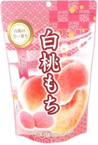 Hakuto Mochi, oryginalne ryżowe ciasteczka japońskie o smaku białej brzoskwini momo 130g - Seiki 1