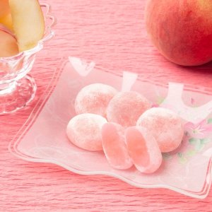 Love Love Hakuto Mochi oryginalne ryżowe ciasteczka japońskie o smaku białej brzoskwini brzoskwinia 130g - Seiki 2