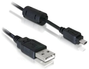 Przewód USB wtyk typ A - wtyk miniUSB 2m 8pin z fi 1