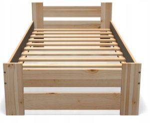 ŁÓŻKO DREWNIANE Sosnowe 80x200 + STELAŻ 2