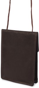 ETUI saszetka PASZPORTÓWKA na szyję dokumenty skórzana podróżna ciemny brąz Beltimore D78 4