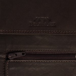 ETUI saszetka PASZPORTÓWKA na szyję dokumenty skórzana podróżna ciemny brąz Beltimore D78 5