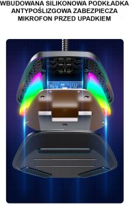 MIKROFON GAMINGOWY RGB DO KOMPUTERA LAPTOPA LED 11