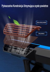 PODSTAWKA PODKŁADKA CHŁODZĄCA POD LAPTOP-A 12-17' 10