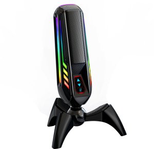 Mikrofon biurkowy do laptopa komputera z kolorowym podświetleniem RGB 1