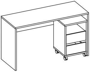 Kontenerek biurowy AGAPI czarny HELVETIA 8