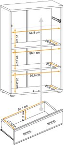 Komoda MARCO 60 antracyt/dąb artisan ASM Meble 6