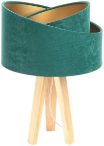 Lampa stołowa GEMSTONE zielona/złota/sosna BPS KONCEPT 1