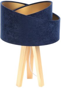 Lampa stołowa GEMSTONE granatowa/złota/sosna BPS KONCEPT 1