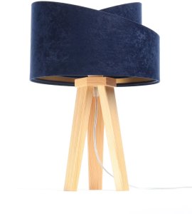 Lampa stołowa BPS KONCEPT Lampa stołowa GEMSTONE granatowa/złota/sosna 4