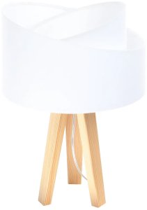 Lampa stołowa GEMSTONE biała/sosna BPS KONCEPT 1