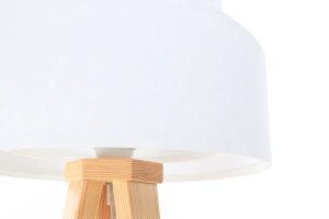 Lampa stołowa Belideco Lampa stołowa GEMSTONE biała/sosna BPS KONCEPT 7