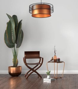 Lampa wisząca DOUBLE NET 60 miedziana BPS KONCEPT 8