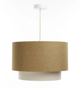 Lampa wisząca BPS KONCEPT Lampa wisząca ERUTAN DOUBLE RATTAN 40 żółta/kremowa 4