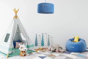 Lampa wisząca COTTON 40 niebieska BPS KONCEPT 4