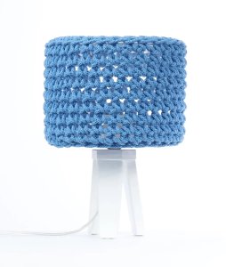 Lampa stołowa COTTON WOOD niebieska BPS KONCEPT 1