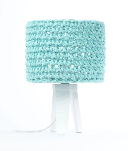 Lampa stołowa COTTON WOOD turkusowa BPS KONCEPT 1