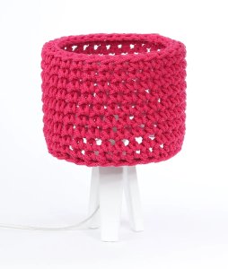 Lampa stołowa COTTON WOOD czerwona BPS KONCEPT 3