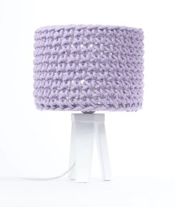 Lampa stołowa COTTON WOOD fioletowa BPS KONCEPT 1